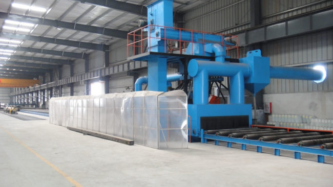 鋼材開平、預(yù)處理、切割下料線